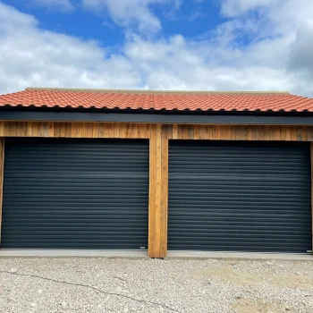 Grey Single Skin Roller garage doors